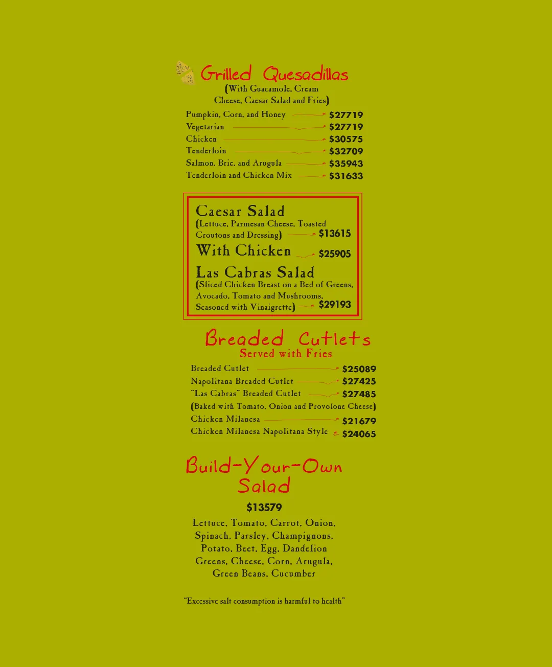 Menu — Page 3